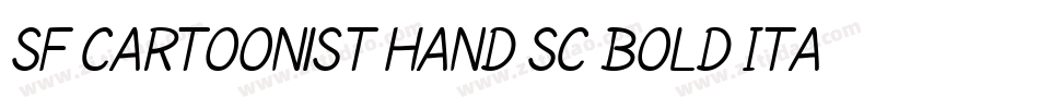SF Cartoonist Hand SC Bold Italic字体转换
